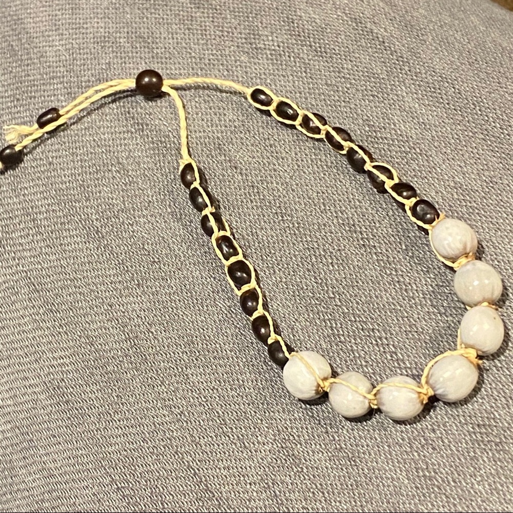 Handmade Natural Nut and Seed hemp bracelet adjustable minimalist boho h…